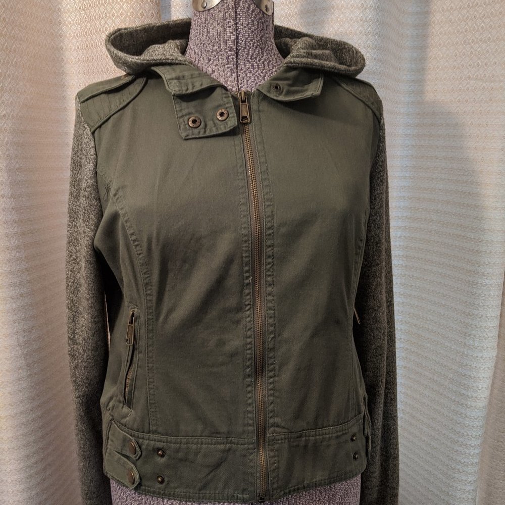 Hooded Denim Army Jacket